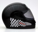 Nordschleife Chequered Flag Decal Set on Helmet right side